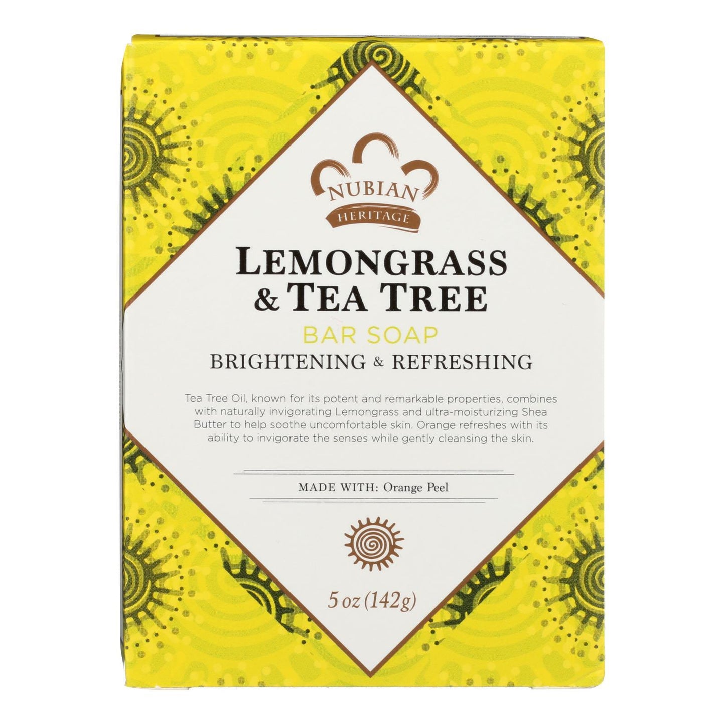 Nubian Heritage Lemongrass & Tea Tree Bar Soap